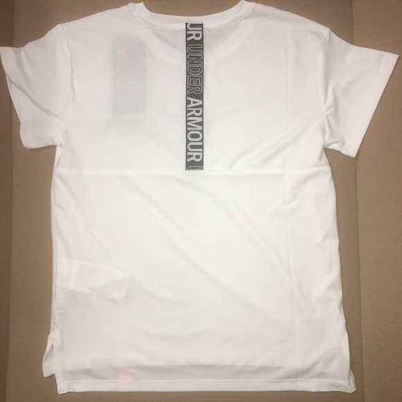 Under Armour White Tee Womes Small Size - Picture 4 of 5
